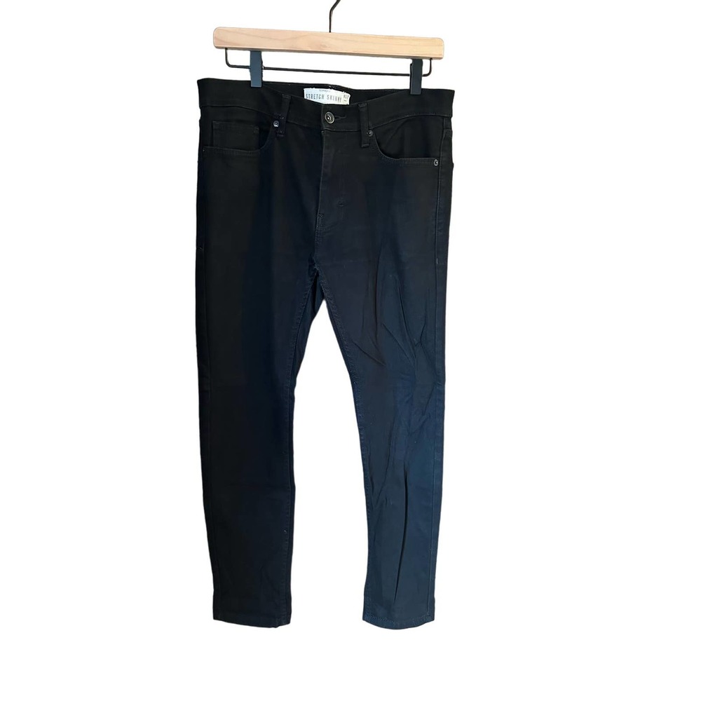 MEN’S - TOPMAN - Jeans - Black Denim - Stretch Skinny Fit - SIZE 32W X 30L